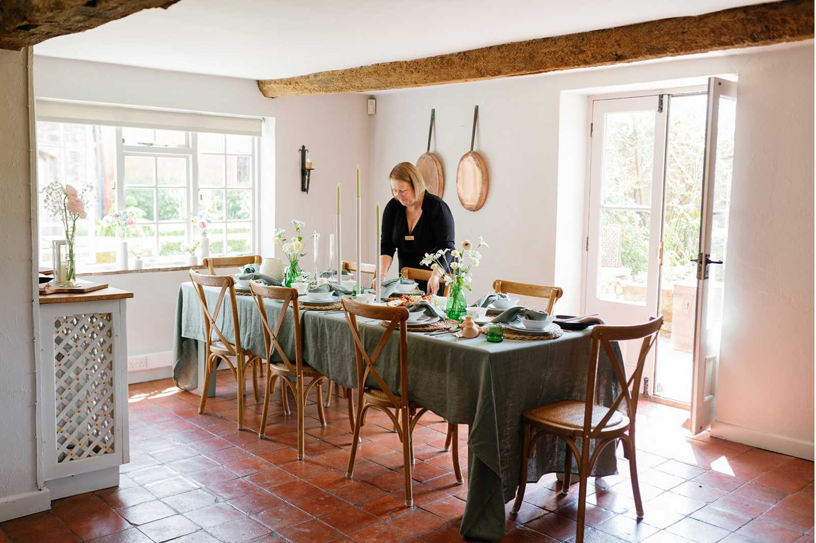Setting up the kitchen