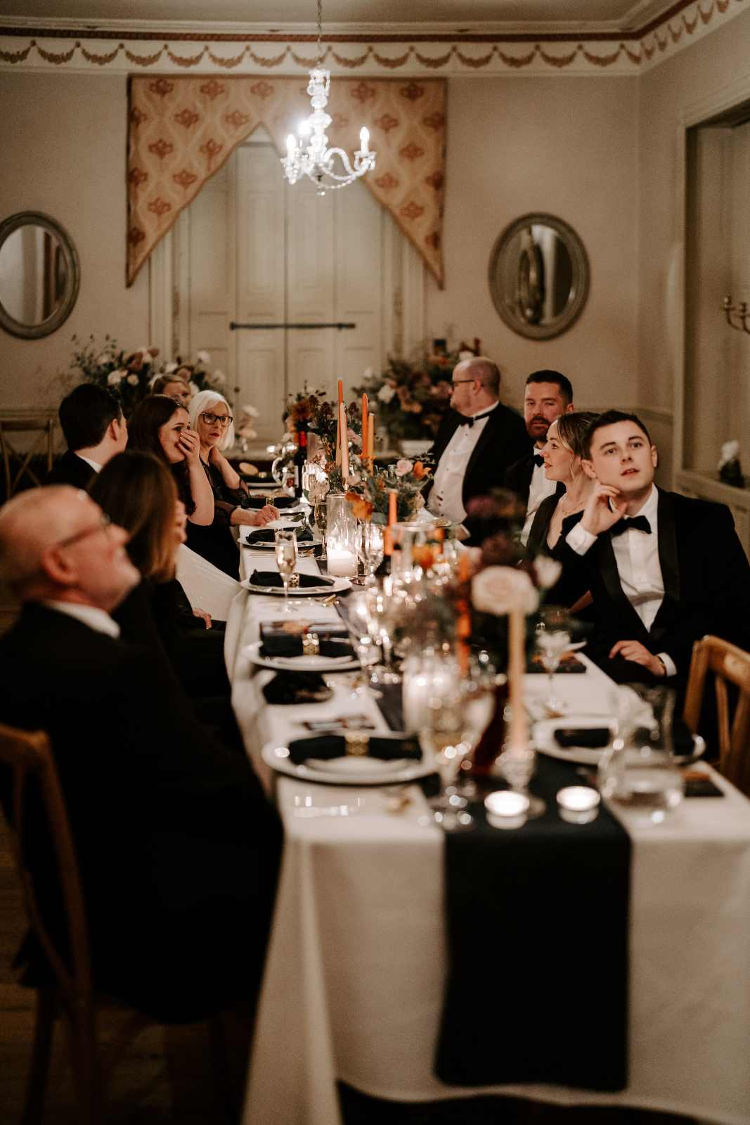 Meal at intimate wedding